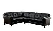 Leatherette sectional sofa in casual style additional photo 2 of 3
