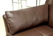 Leatherette brown sectional sofa in casual style by Furniture of America additional picture 2