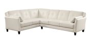 Leatherette white sectional sofa in casual style by Furniture of America additional picture 2