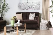 Deep chocolate fabric casual style sofa by Furniture of America additional picture 2