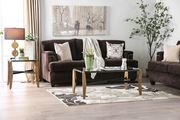 Deep chocolate fabric casual style sofa by Furniture of America additional picture 3