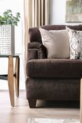 Deep chocolate fabric casual style sofa by Furniture of America additional picture 8