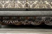 Traditional style gray fabric sofa / wood trim additional photo 2 of 10