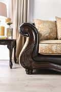 Traditional victorian royal style sofa w/ wood trim by Furniture of America additional picture 3
