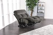 Gray flannelette fabric oversized recliner sectional by Furniture of America additional picture 3