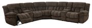 Brown flannelette fabric oversized recliner sectional by Furniture of America additional picture 2