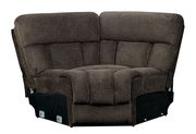 Brown flannelette fabric oversized recliner sectional by Furniture of America additional picture 7