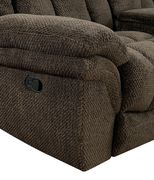 Brown flannelette fabric oversized recliner sectional by Furniture of America additional picture 10