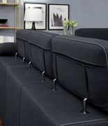 Contemporary dark gray fabric sectional w/ sleeper by Furniture of America additional picture 4