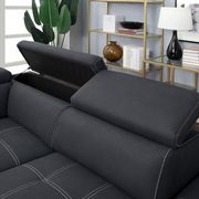 Contemporary dark gray fabric sectional w/ sleeper by Furniture of America additional picture 7