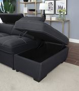 Contemporary dark gray fabric sectional w/ sleeper by Furniture of America additional picture 8