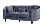 Gray fabric contemporary sofa w/ rounded arms by Furniture of America additional picture 3