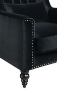 Black fabric contemporary sofa w/ rounded arms by Furniture of America additional picture 5
