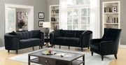 Black fabric contemporary sofa w/ rounded arms by Furniture of America additional picture 10