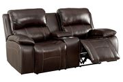 Rustic brown home theater sectional w/ recliners by Furniture of America additional picture 7