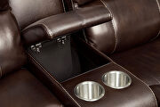 Lift-top storage unit and built-in cup holders loveseat by Furniture of America additional picture 2