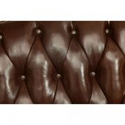 Classical design top grain brown leather sofa additional photo 2 of 7