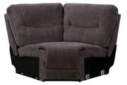 Recliner gray fabric sectional w/ console by Furniture of America additional picture 5
