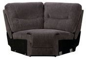 Recliner gray fabric sectional w/ console additional photo 5 of 6