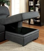 Graphite fabric sectional w/ bed option additional photo 4 of 4