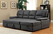 Graphite fabric sectional w/ bed option additional photo 5 of 4
