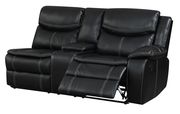 Black leatherette sectional sofa by Furniture of America additional picture 4