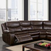 Brown leatherette sectional sofa by Furniture of America additional picture 2