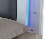 White modern king size bed with LED lights by Furniture of America additional picture 2