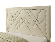 SImple casual beige linen-like fabric queen bed by Furniture of America additional picture 3