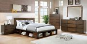 Bookcase style wood rustic design modern king bed by Furniture of America additional picture 4
