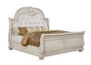 Tall camelback / tufted headboard traditional bed by Furniture of America additional picture 6
