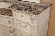 Genuine marble top traditional style dresser by Furniture of America additional picture 2