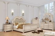 Tall camelback / tufted headboard king bed by Furniture of America additional picture 7