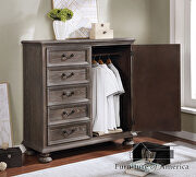 Rustic natural solid wood traditional style armoire by Furniture of America additional picture 3