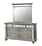 Mirrored panel stylish silver finish dresser by Furniture of America additional picture 5