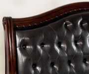 Dark cherry finish tufted headboard king bed by Furniture of America additional picture 3