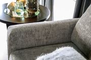 Gray chenille contemporary US-made chair additional photo 2 of 3