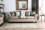 Dark taupe rolled arms US-made oversized sofa by Furniture of America additional picture 3