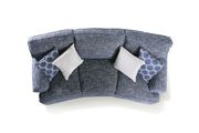 US-made casual transition style blue fabric sofa by Furniture of America additional picture 2