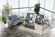 US-made casual transition style blue fabric sofa by Furniture of America additional picture 4
