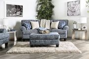 US-made casual transition style blue fabric sofa by Furniture of America additional picture 9