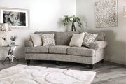 US-made casual transition style gray fabric sofa additional photo 3 of 10