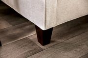 Transitional ivory fabric loveseat made in US additional photo 3 of 4