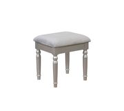 Silver glam style vanity and stool set additional photo 4 of 3