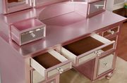 Rose gold glam style vanity and stool set by Furniture of America additional picture 2