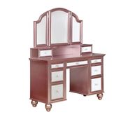 Rose gold glam style vanity and stool set by Furniture of America additional picture 3