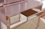 Mirrored inserts vanity set in rose by Furniture of America additional picture 2