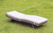 Patio chaise lounger chair in white fabric by Furniture of America additional picture 2