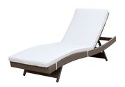 Patio chaise lounger chair in white fabric by Furniture of America additional picture 3