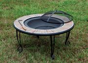 Round iron/ceramic fire place for your patio by Furniture of America additional picture 2